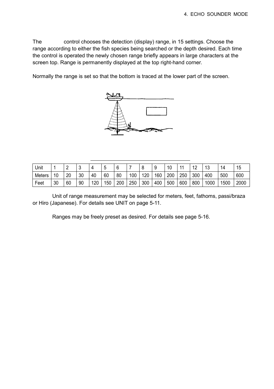 3 choosing a range | Furuno CH-300 User Manual | Page 79 / 124