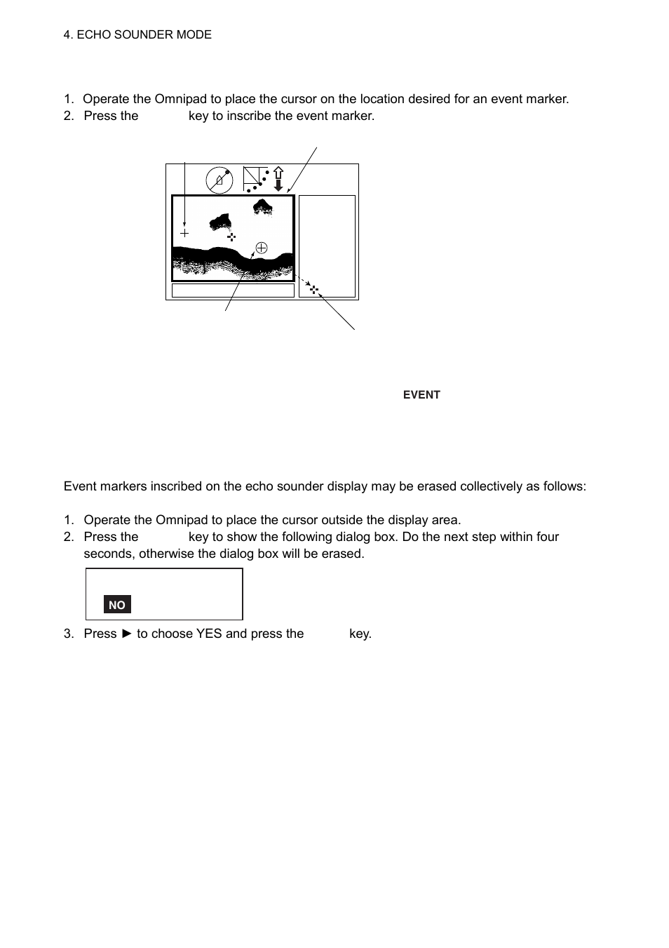 6 4.8.1 inscribing the event marker | Furuno CH-300 User Manual | Page 82 / 124