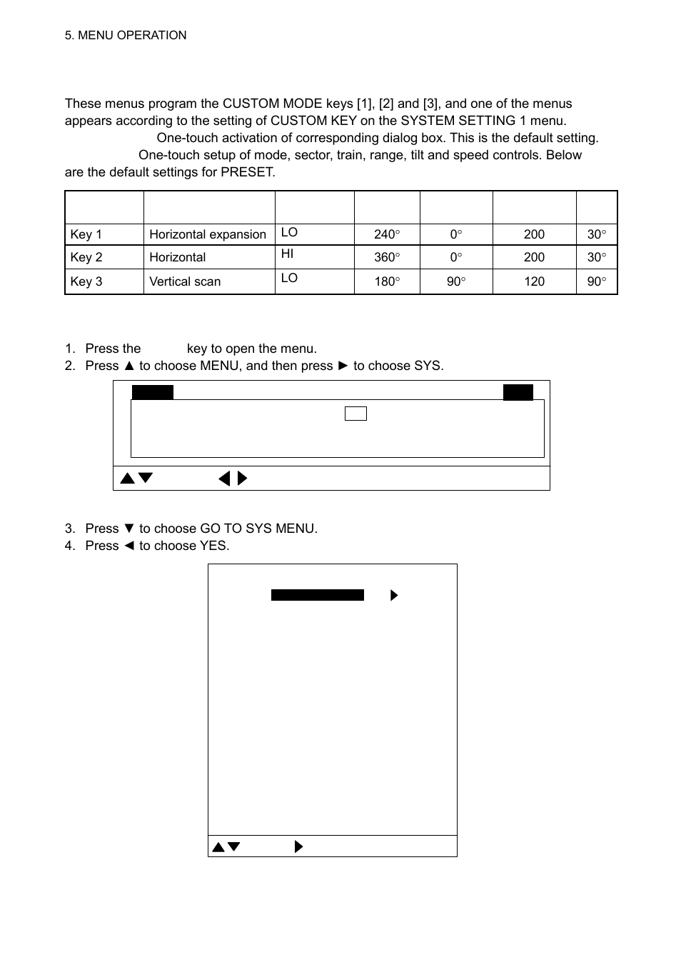 3 short-cut menu, preset menu, 1 choosing short-cut or preset | Furuno CH-300 User Manual | Page 90 / 124