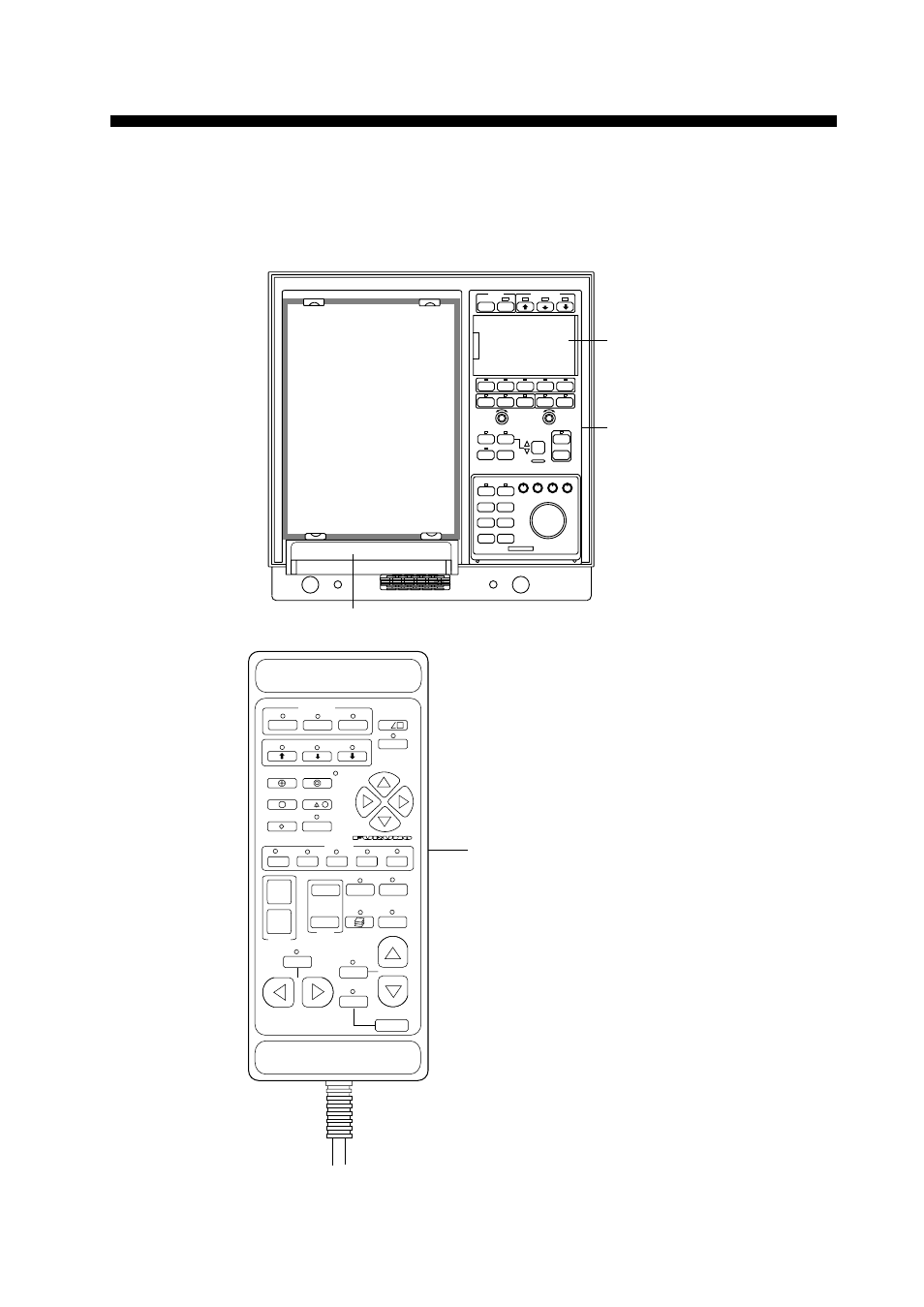 Control description, Figure 1-1 display unit and remote control box, Remote control box | Furuno CSH-23F/24F User Manual | Page 11 / 114