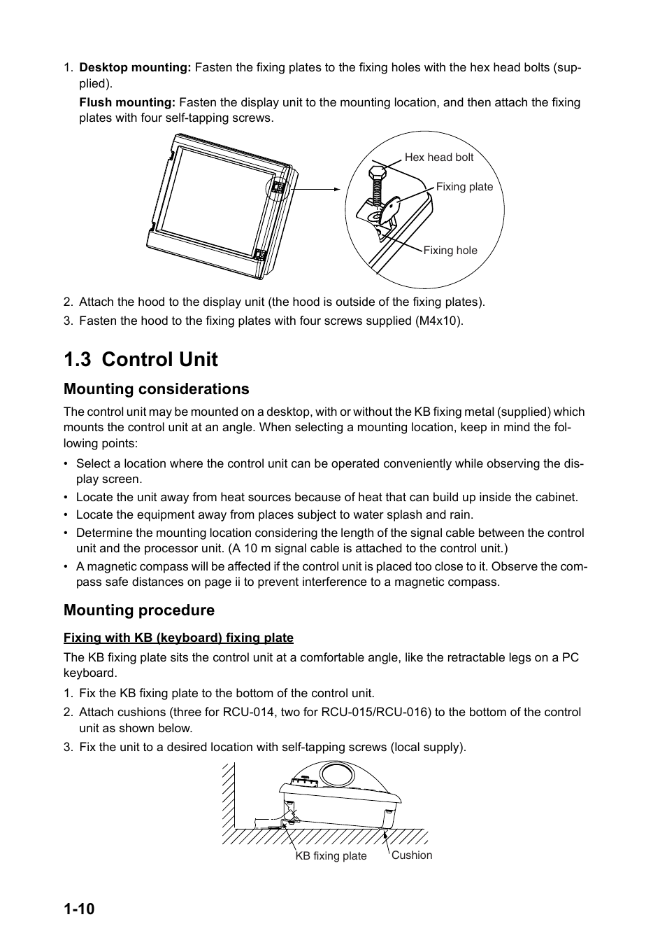 3 control unit, Mounting considerations, Mounting procedure | Furuno FAR-2157-D User Manual | Page 18 / 111