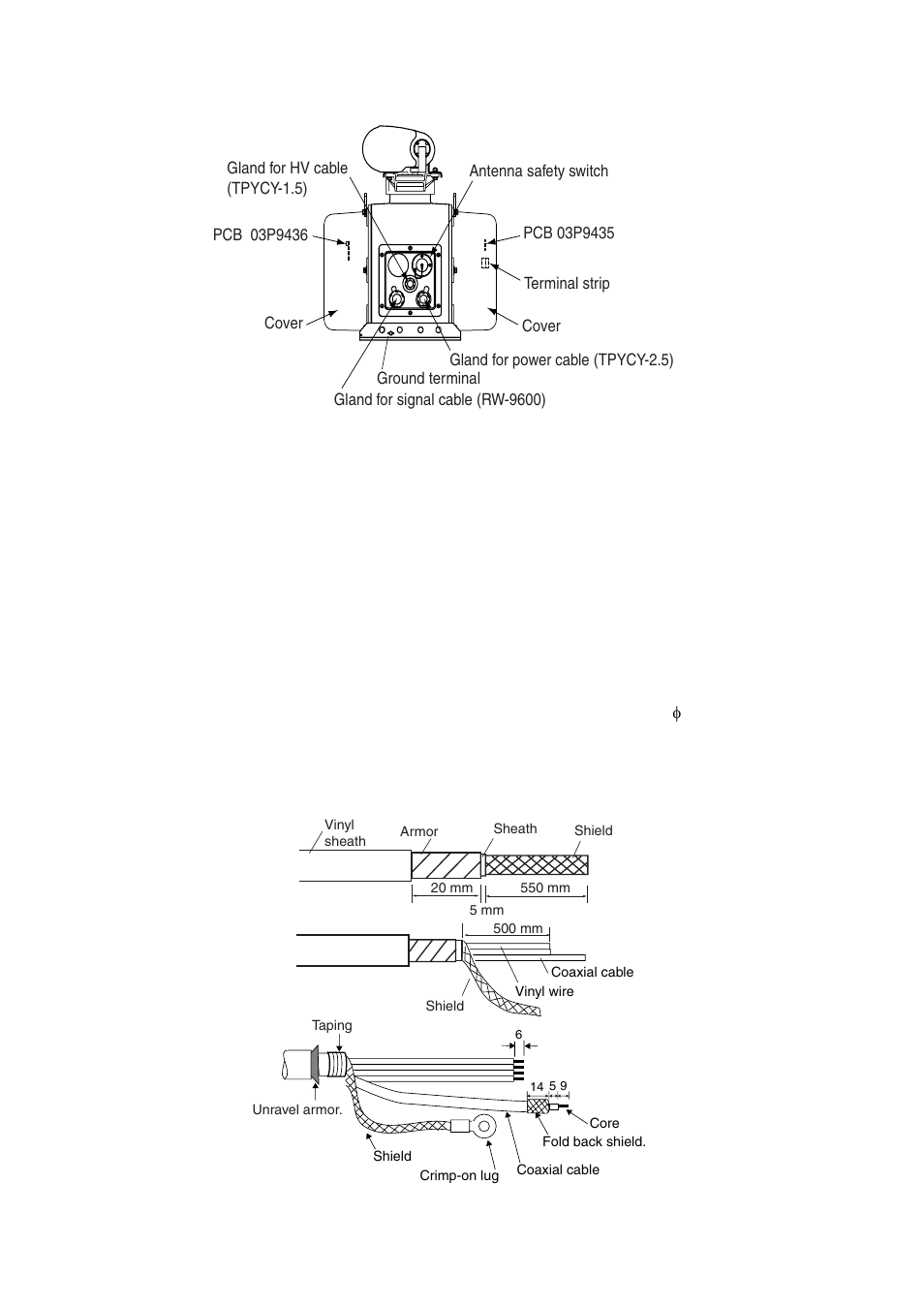2 antenna unit, Fabricating signal cable rw-9600 | Furuno FAR-2157-D User Manual | Page 26 / 111