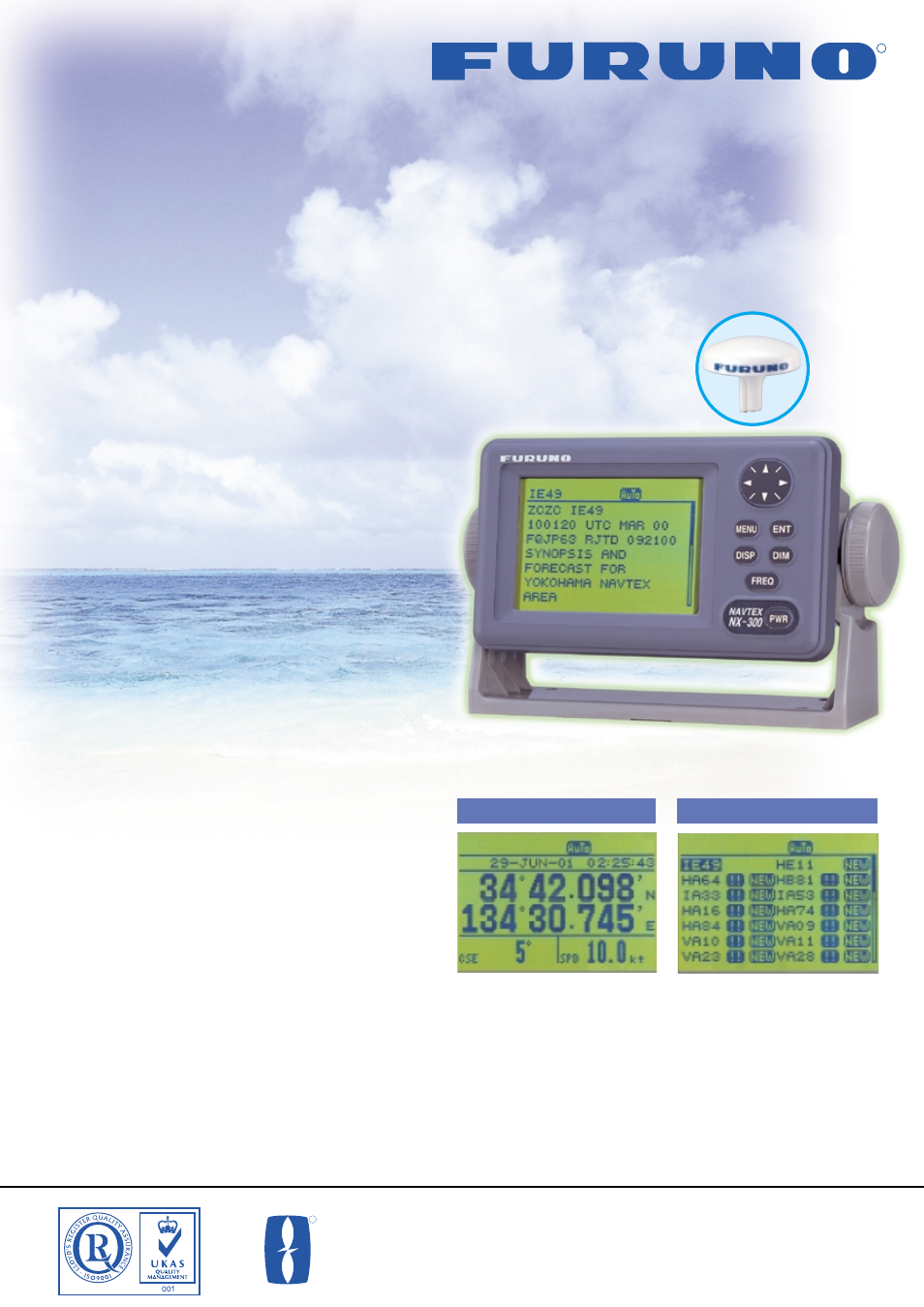 Furuno NX-300 User Manual | 2 pages