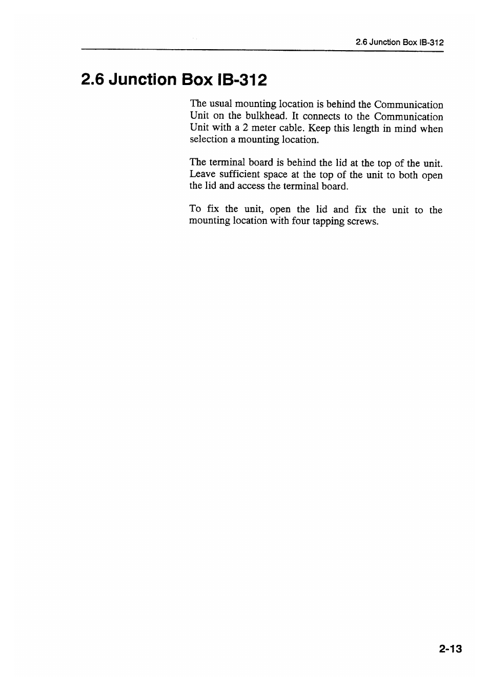 6 junction box ib-312 | Furuno FELCOM 81B User Manual | Page 37 / 87
