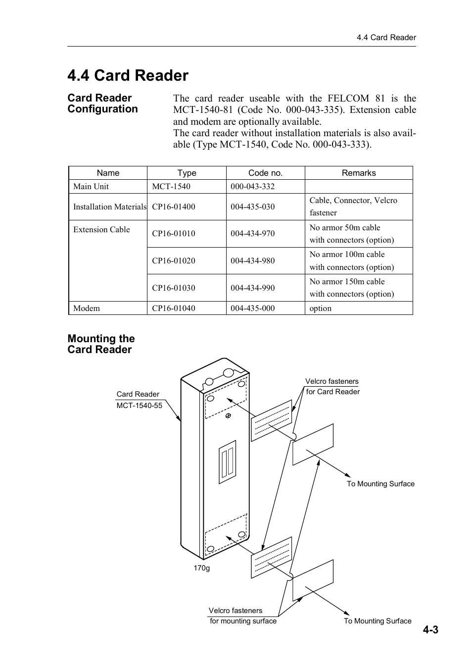 4 card reader | Furuno FELCOM 81B User Manual | Page 49 / 87