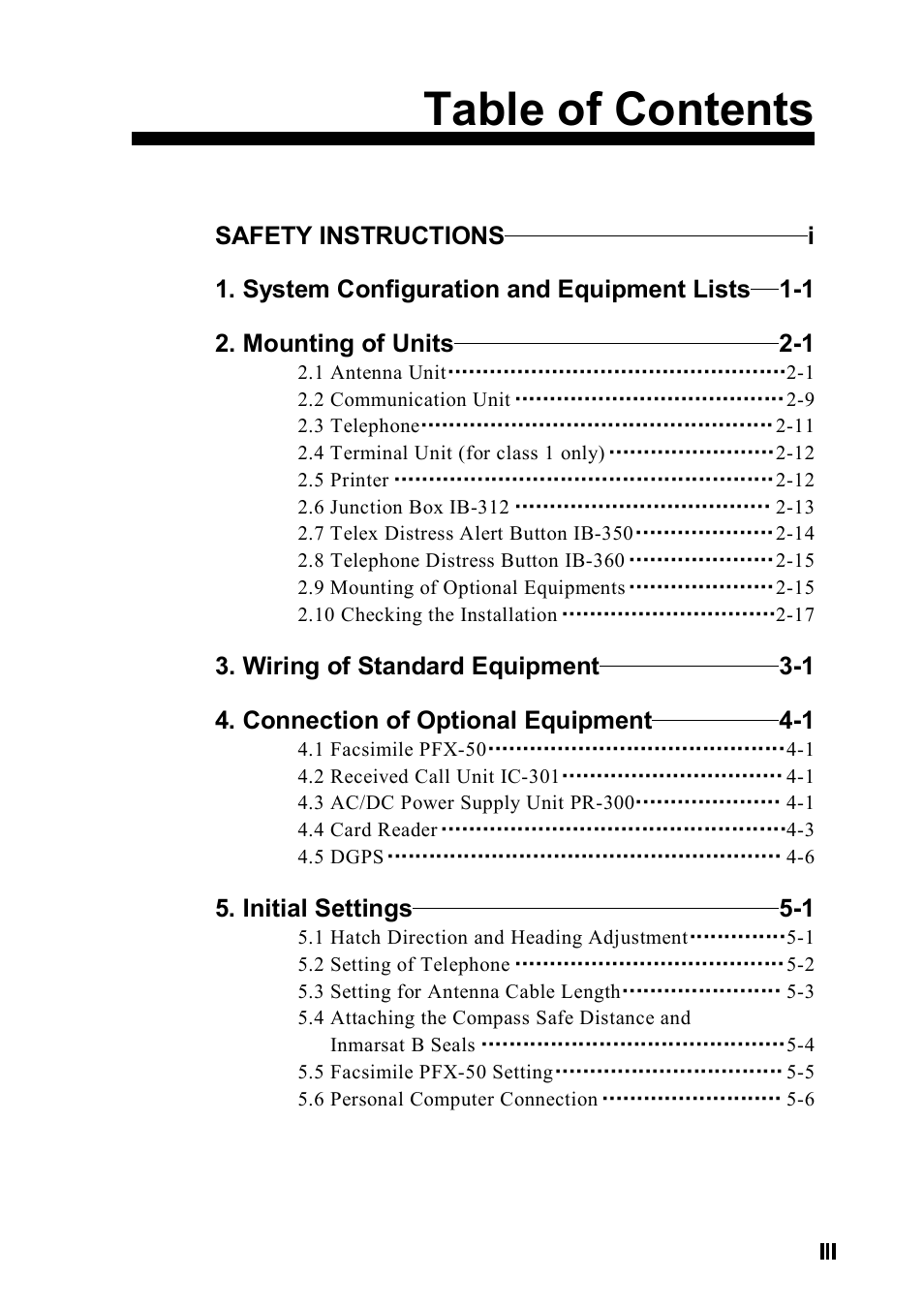 Furuno FELCOM 81B User Manual | Page 5 / 87
