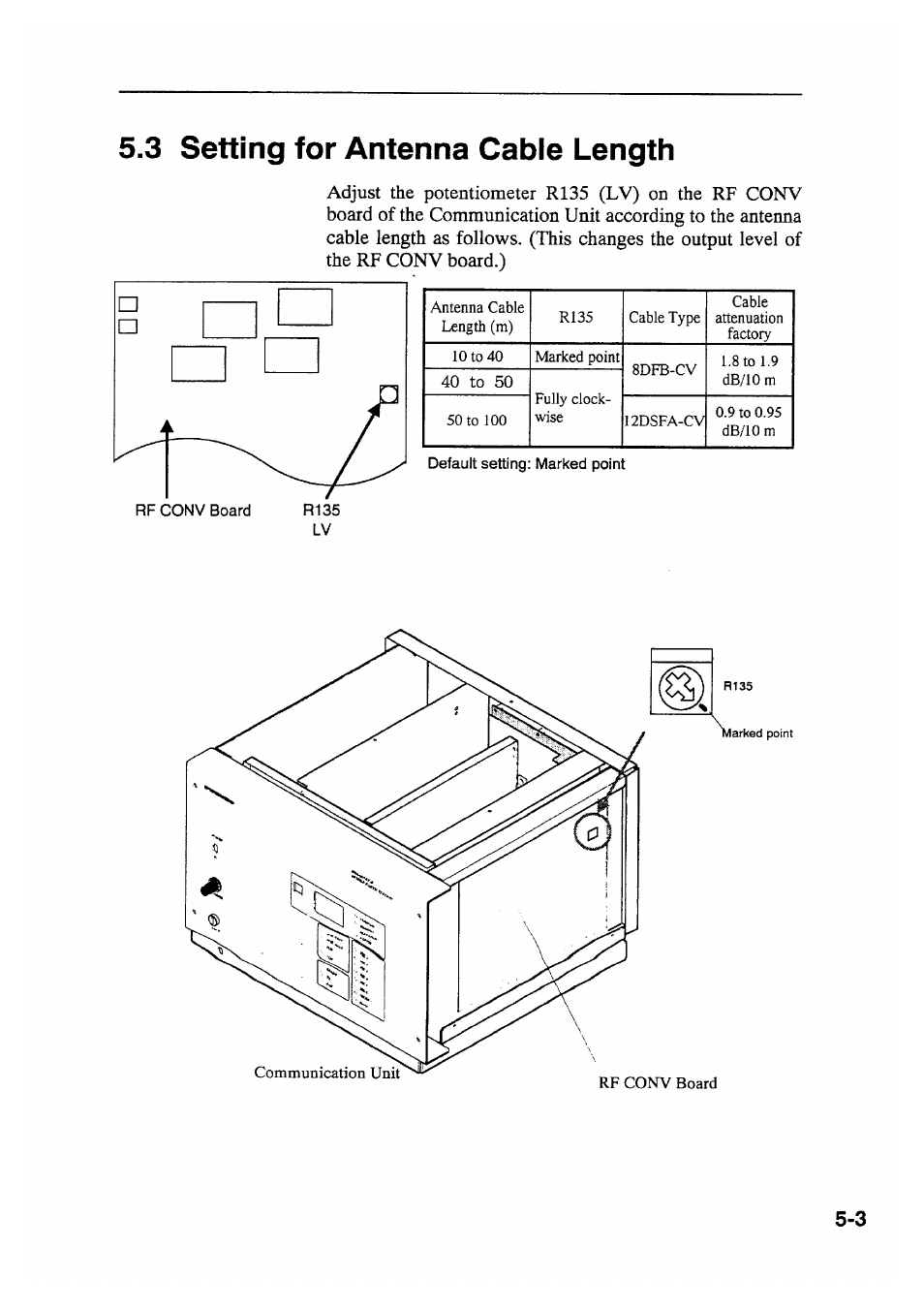 3 setting for antenna cable length | Furuno FELCOM 81B User Manual | Page 57 / 87