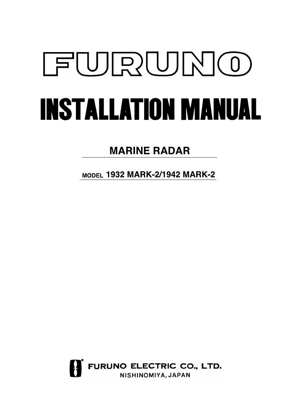 Furuno 1932 MARK-2 User Manual | 33 pages