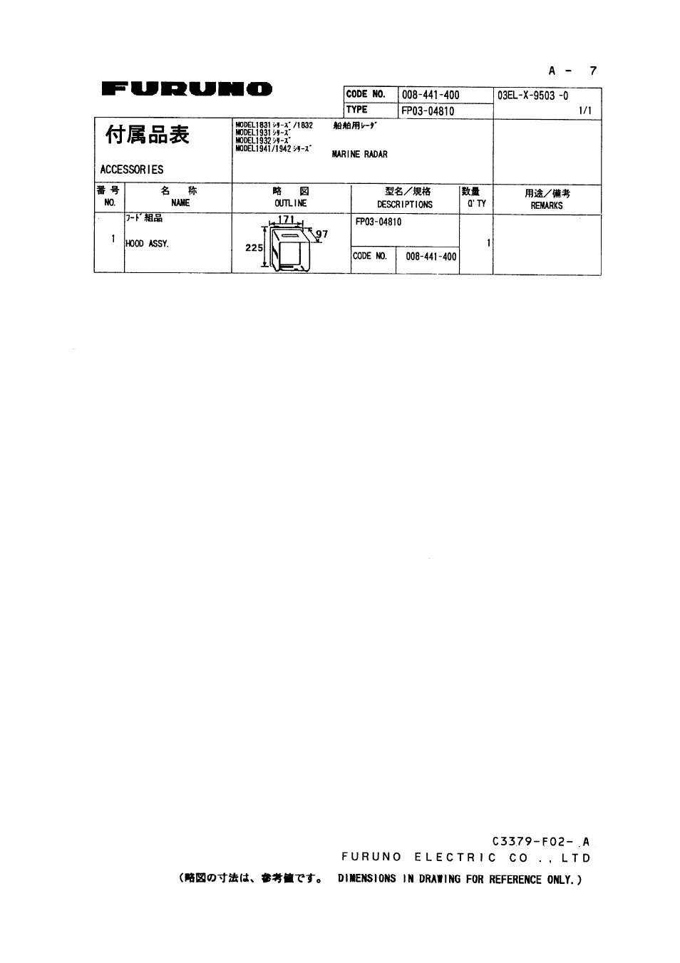 Furuno 1932 MARK-2 User Manual | Page 26 / 33