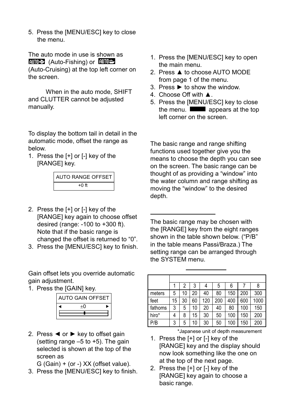 7 manual operation | Furuno Ls4100 User Manual | Page 12 / 48