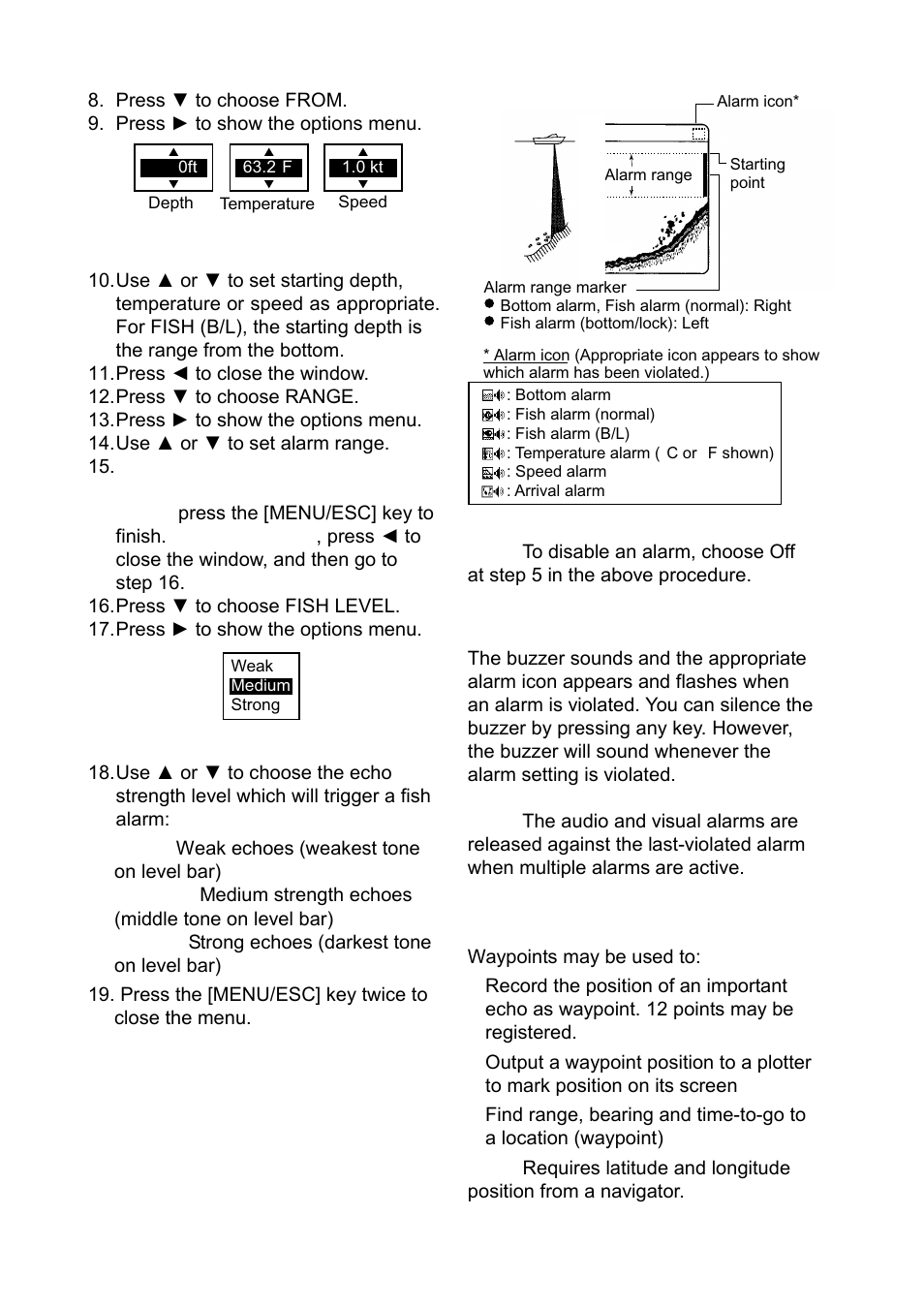 15 waypoints | Furuno Ls4100 User Manual | Page 18 / 48