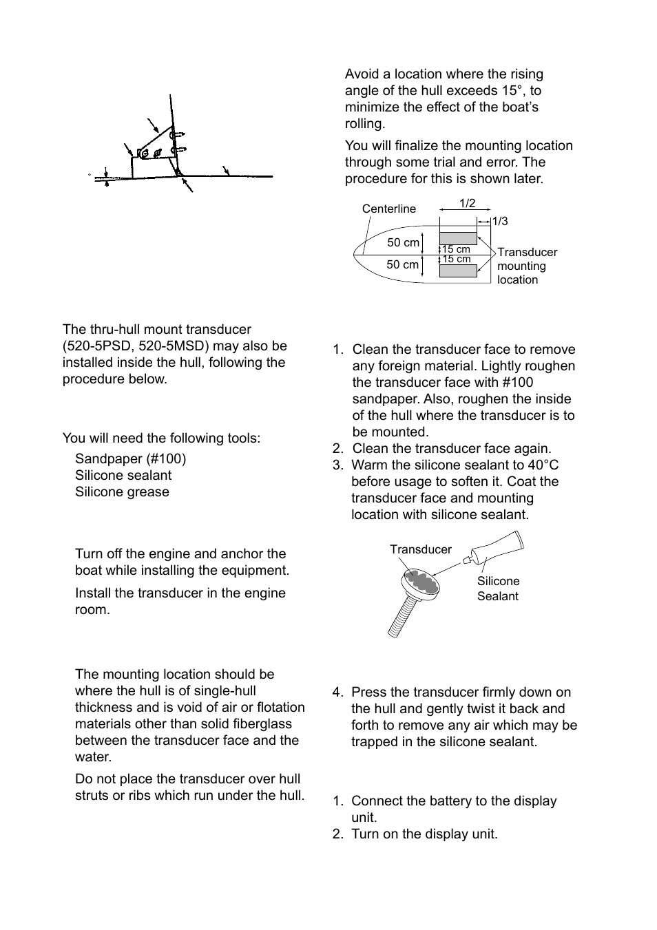 4 inside-hull transducer | Furuno Ls4100 User Manual | Page 34 / 48
