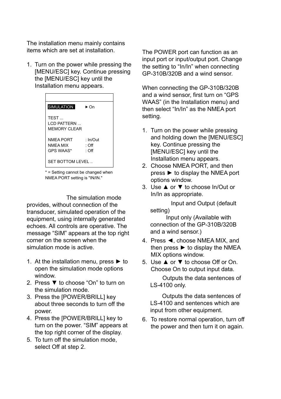 9 installation menu | Furuno Ls4100 User Manual | Page 42 / 48