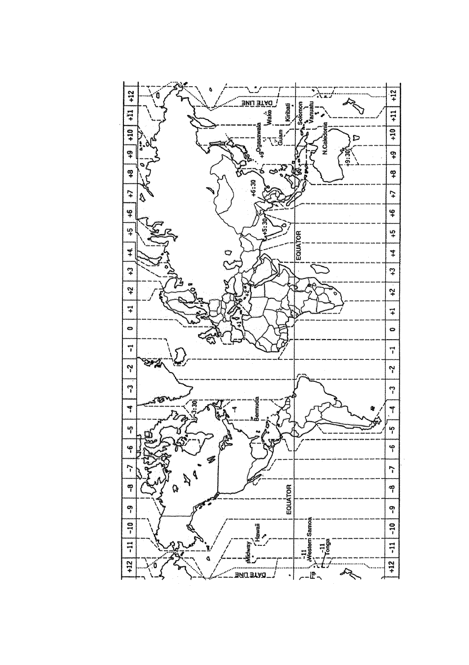 World time chart | Furuno NAVNET 1752C User Manual | Page 245 / 260