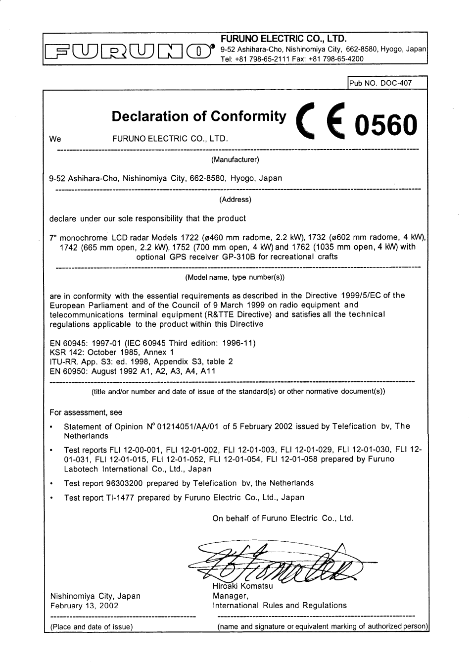 Furuno NAVNET 1752C User Manual | Page 258 / 260