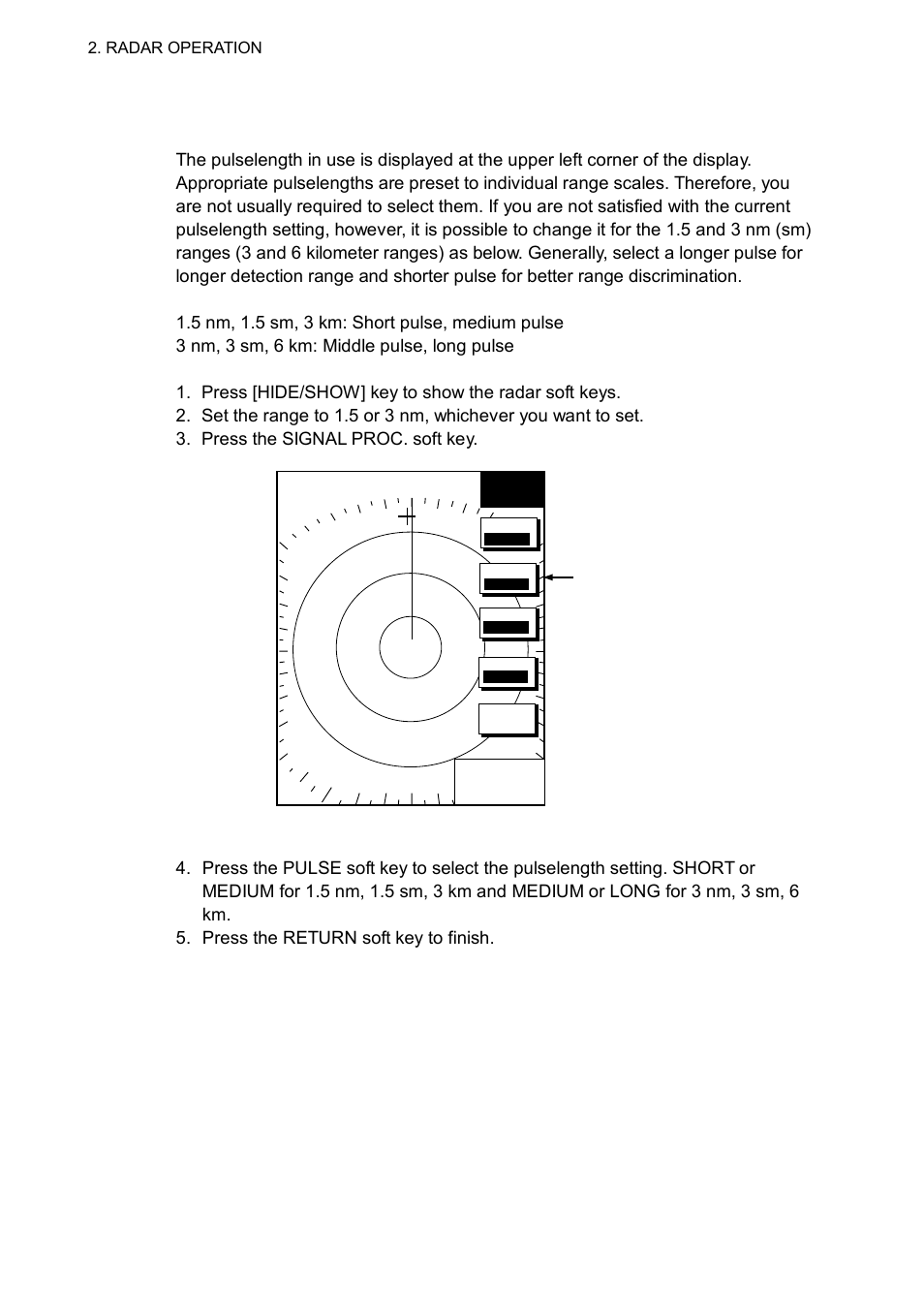 8 pulselength | Furuno NAVNET 1752C User Manual | Page 42 / 260