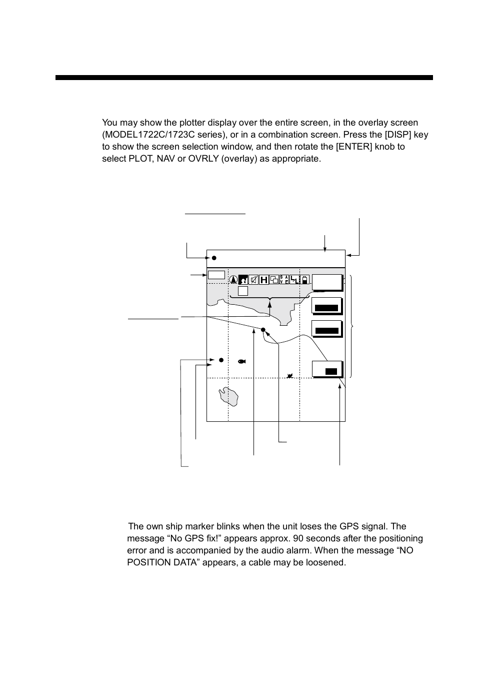 Plotter operation, 1 plotter displays, 1 full-screen plotter display | Furuno NAVNET 1752C User Manual | Page 85 / 260