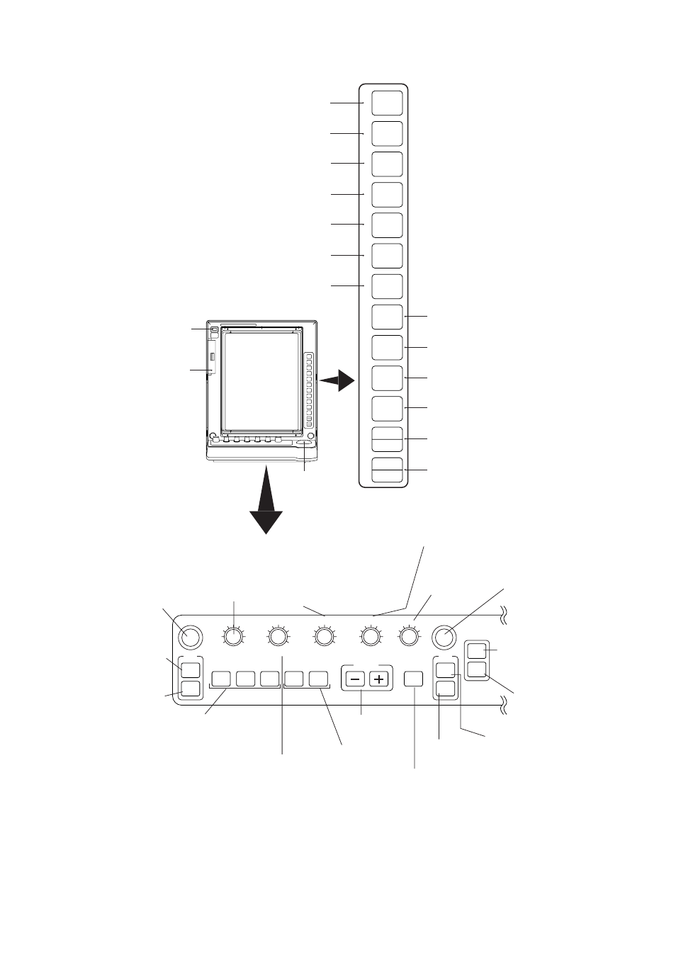 3 control description, Figure 1-2 control description | Furuno FR-1710 User Manual | Page 16 / 78