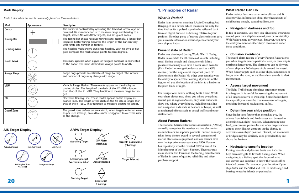 Principles of radar | Furuno Marine Radar User Manual | Page 22 / 24