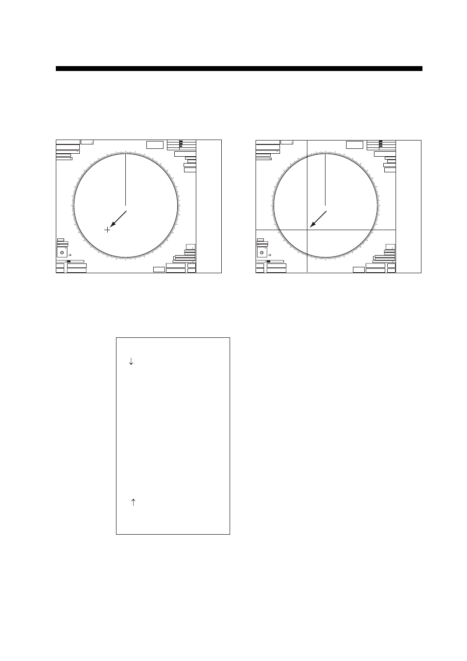 Cursors, 1 crosshairs cursor size, Menu] * not available on the plotter display | Standard cursor large cursor | Furuno FAR-2807 User Manual | Page 8 / 52