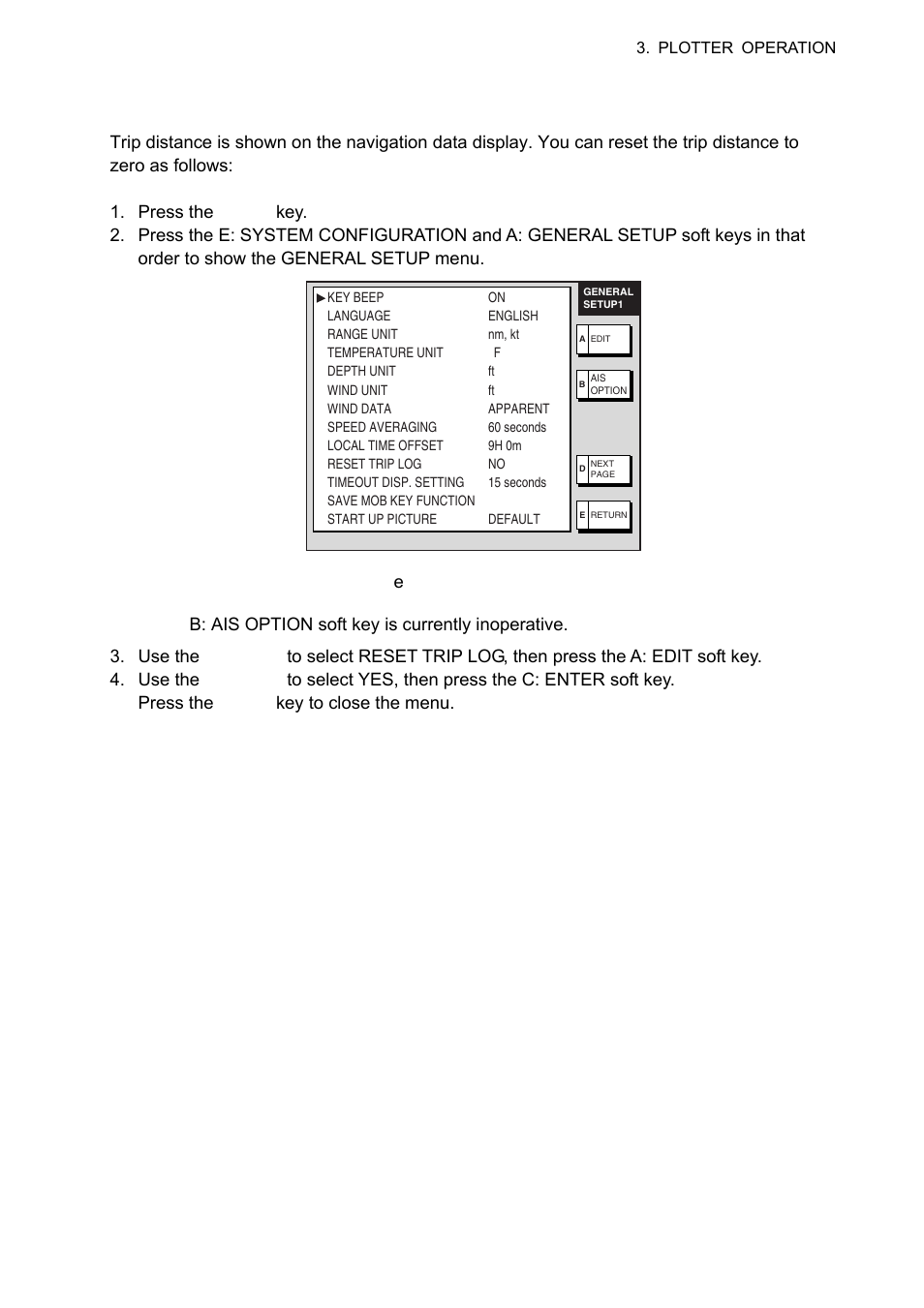 12 resetting trip distance | Furuno 1834C-BB User Manual | Page 118 / 233