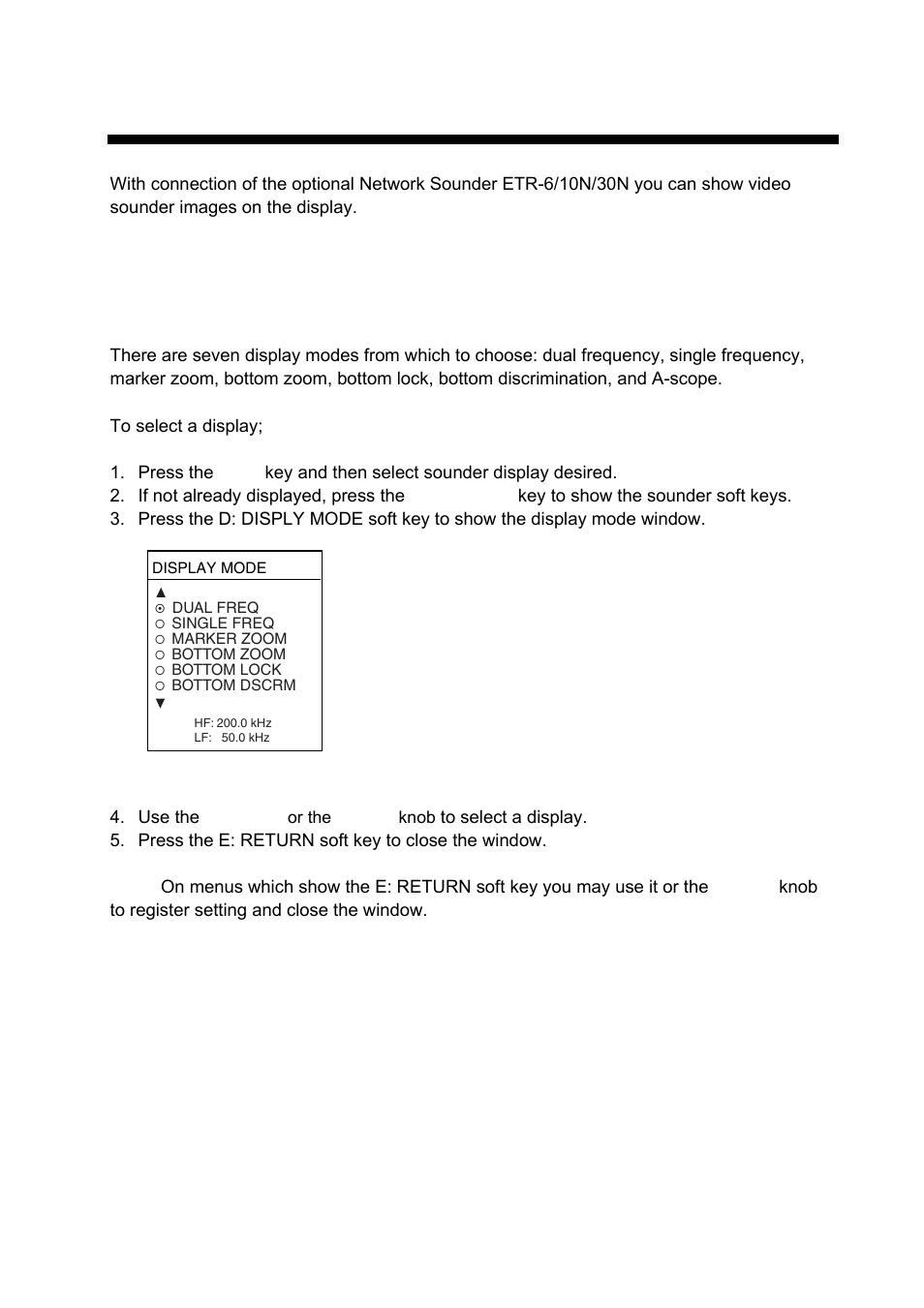 Video sounder operation, 1 sounder displays | Furuno 1834C-BB User Manual | Page 120 / 233