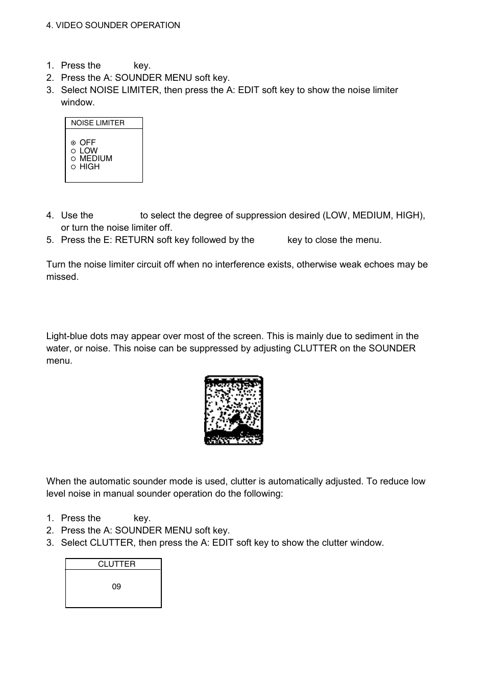 6 reducing low level noise | Furuno 1834C-BB User Manual | Page 129 / 233