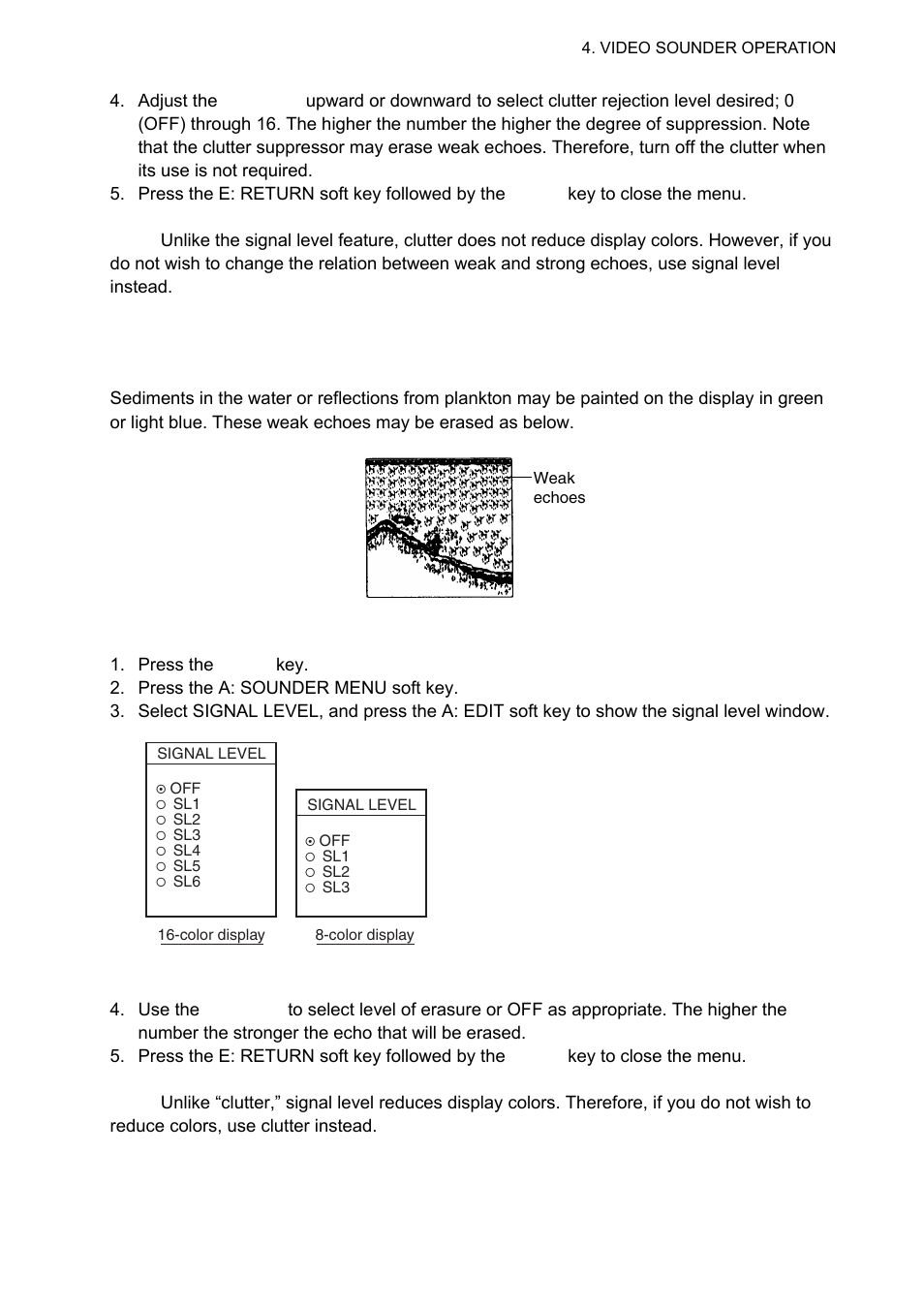 7 erasing weak echoes | Furuno 1834C-BB User Manual | Page 130 / 233