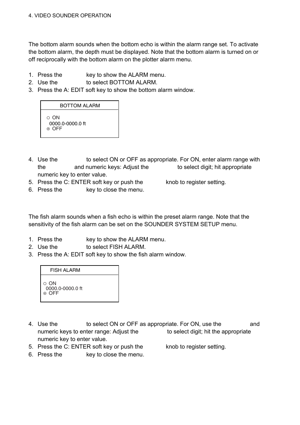 3 fish alarm | Furuno 1834C-BB User Manual | Page 135 / 233