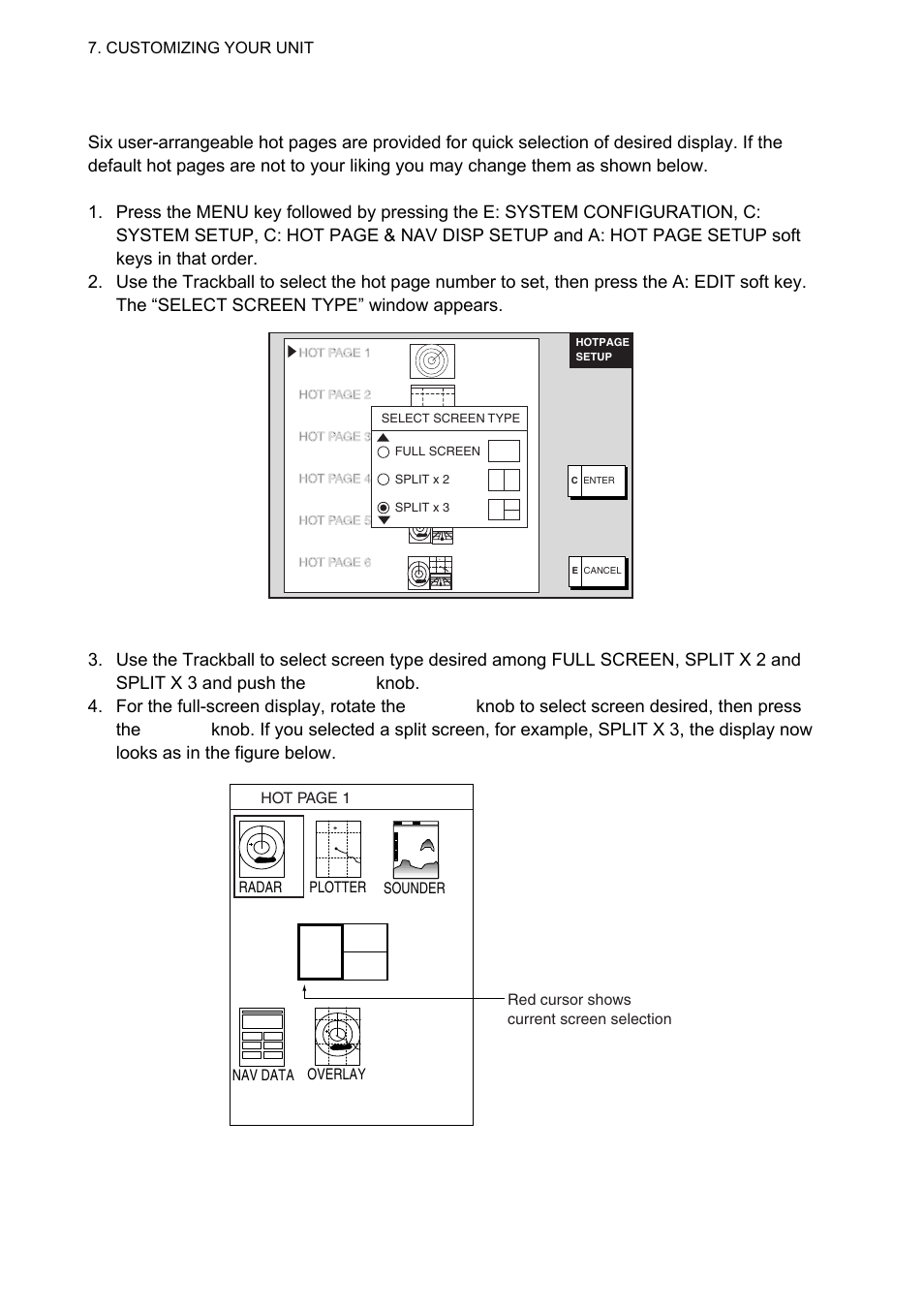 6 hot page setup | Furuno 1834C-BB User Manual | Page 177 / 233