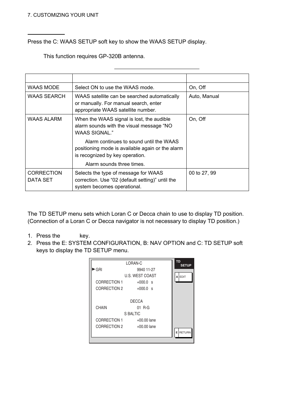 3 td display setup | Furuno 1834C-BB User Manual | Page 183 / 233