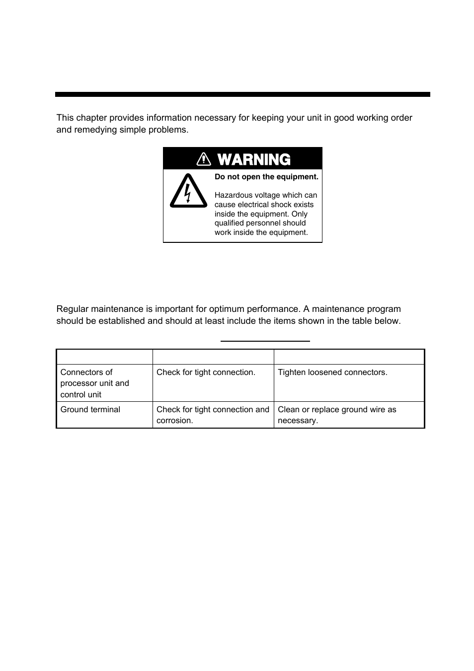 Maintenance, troubleshooting, 1 preventive maintenance, Warning | Furuno 1834C-BB User Manual | Page 194 / 233