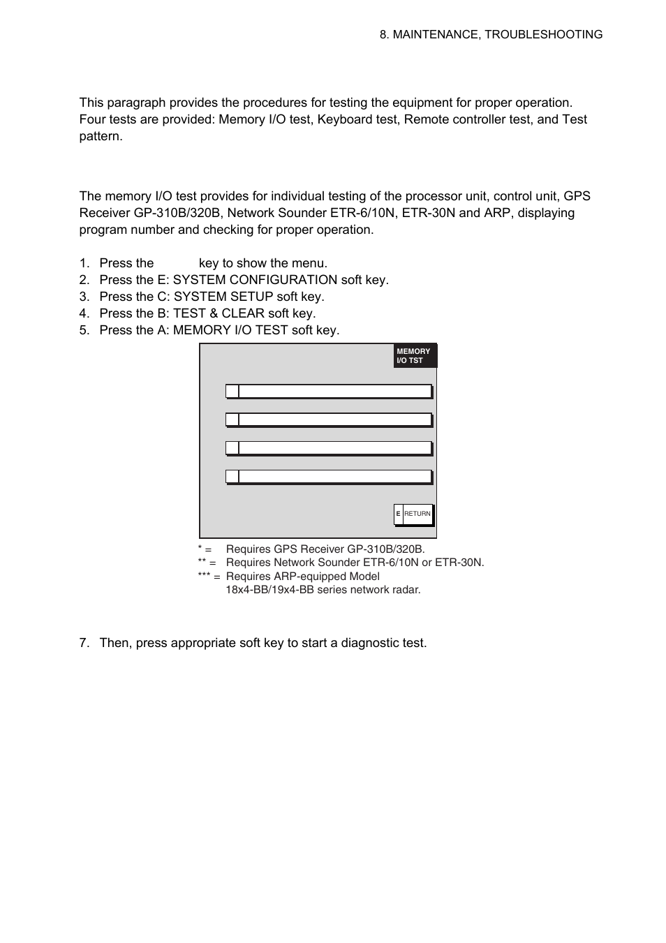 8 diagnostics | Furuno 1834C-BB User Manual | Page 200 / 233