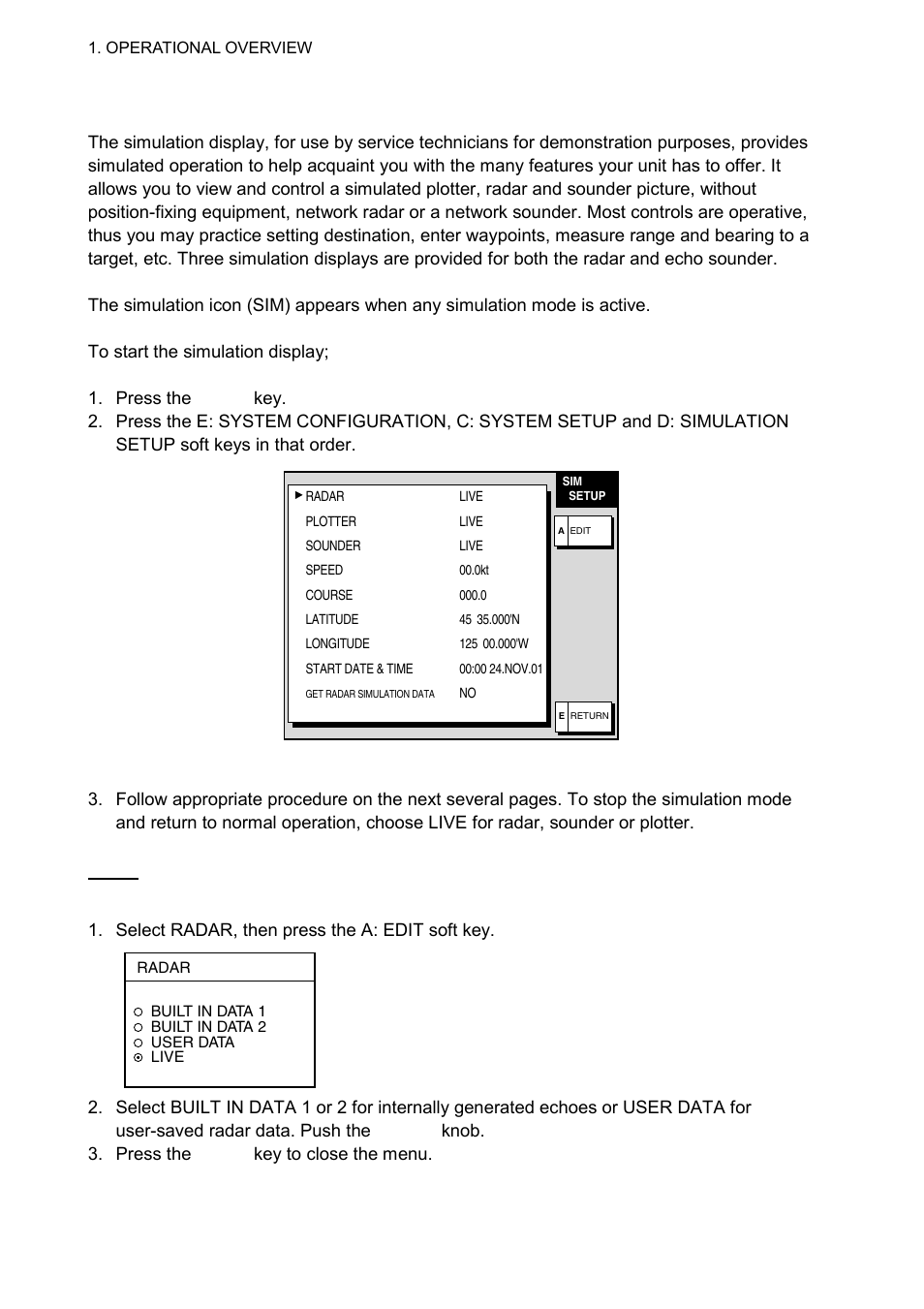 10 simulation display | Furuno 1834C-BB User Manual | Page 25 / 233