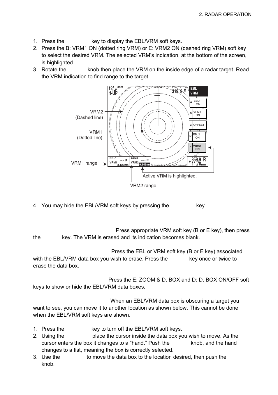4 various vrm operations, 12/ h-up | Furuno 1834C-BB User Manual | Page 36 / 233