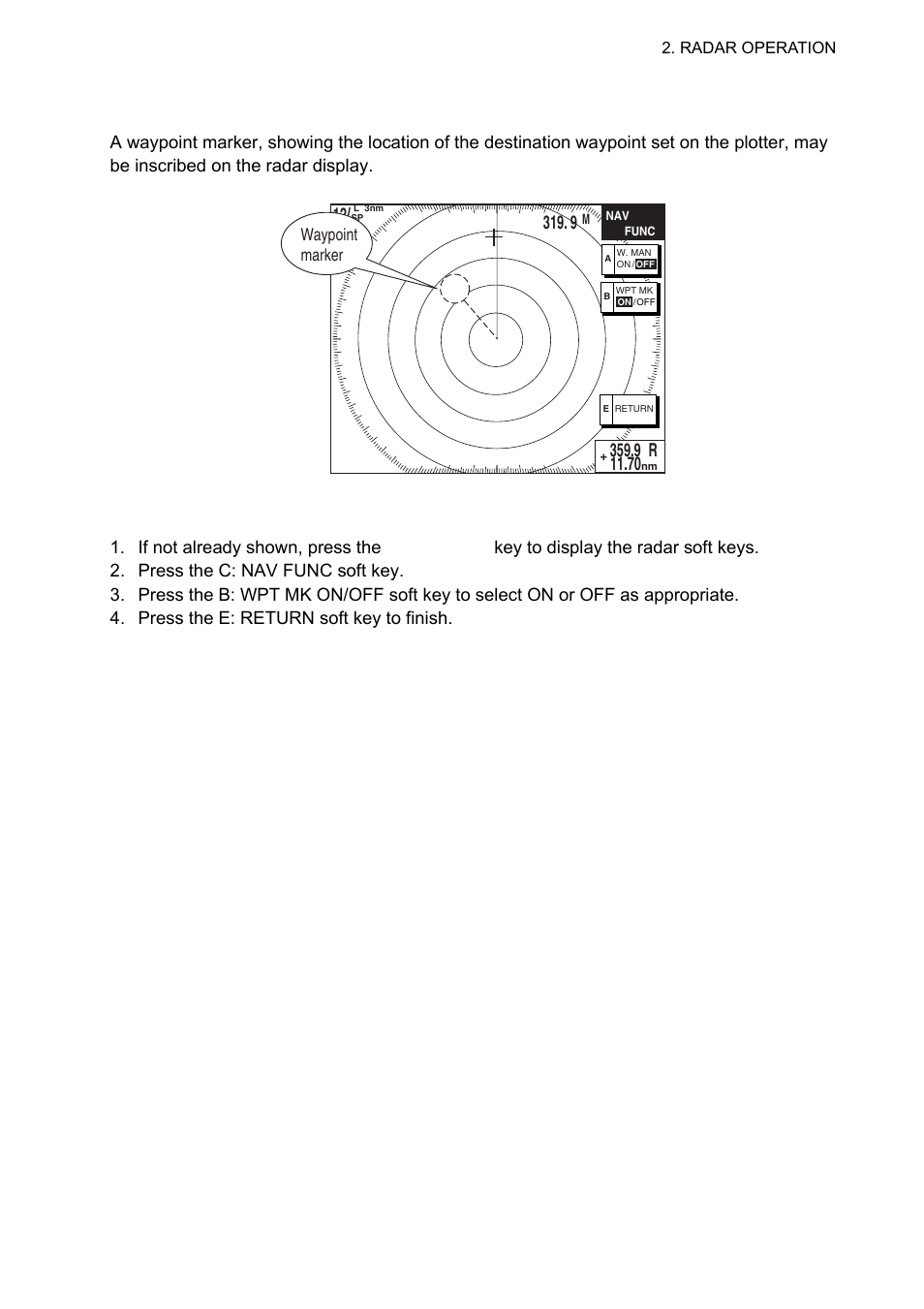 25 waypoint marker, 12/ hu | Furuno 1834C-BB User Manual | Page 52 / 233