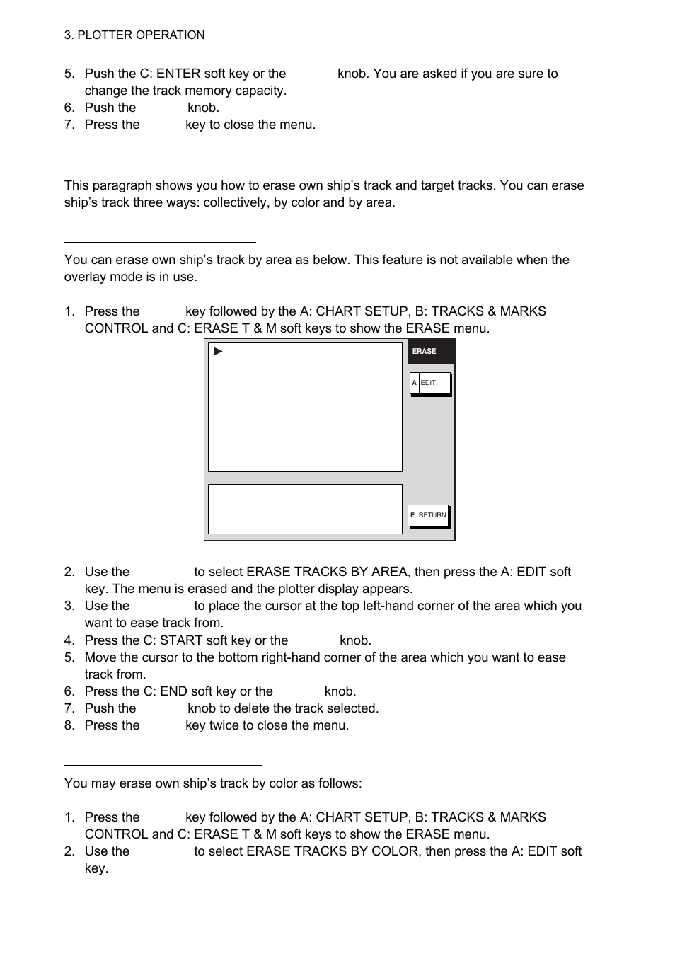 6 erasing track | Furuno 1834C-BB User Manual | Page 85 / 233