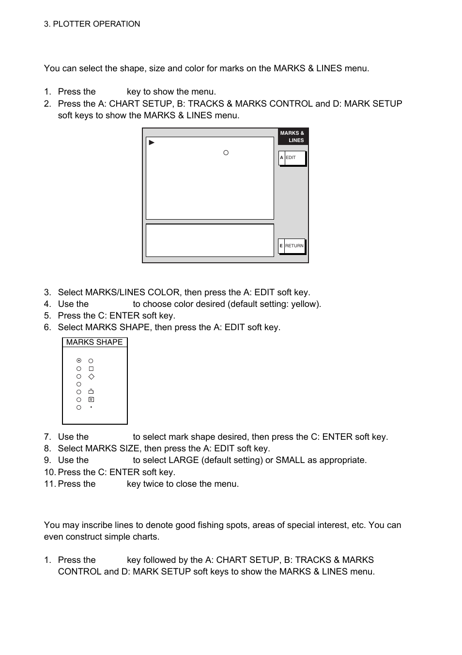 3 selecting line type | Furuno 1834C-BB User Manual | Page 87 / 233