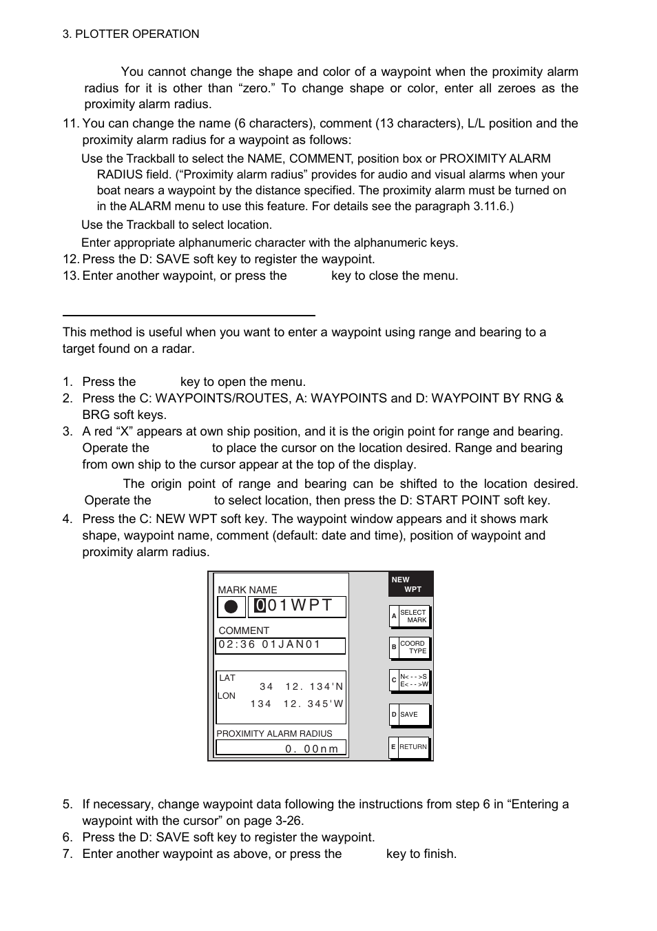 0 0 1 w p t | Furuno 1834C-BB User Manual | Page 91 / 233