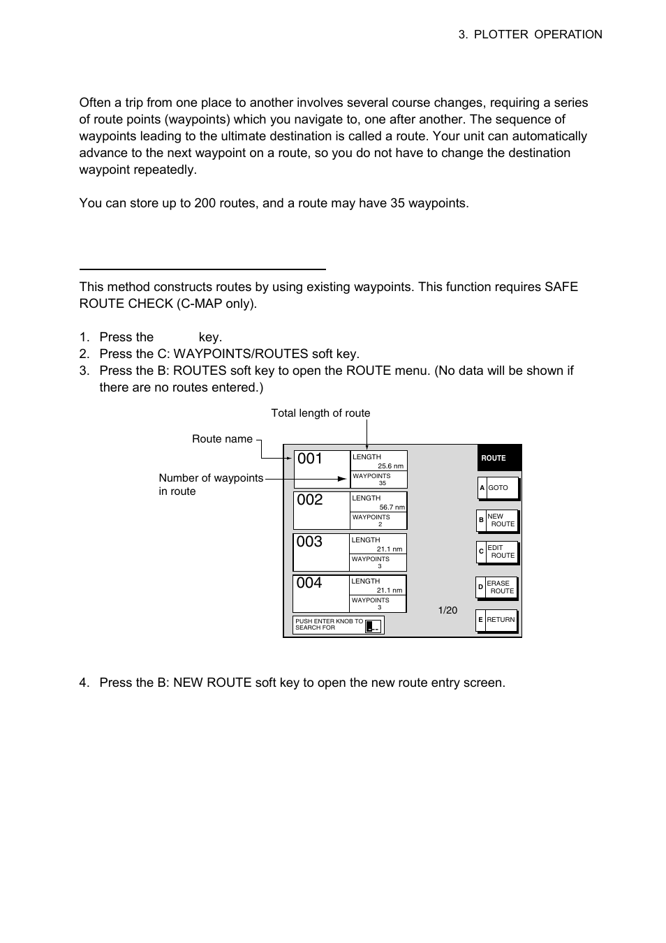 9 routes, 1 creating routes | Furuno 1834C-BB User Manual | Page 96 / 233