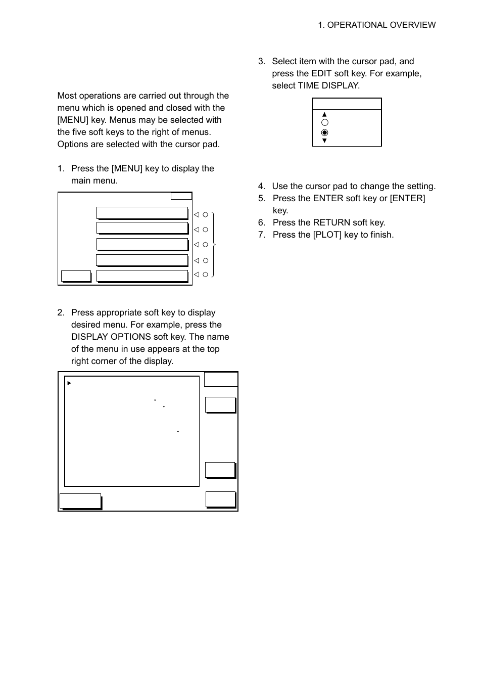 8 menu operation, soft keys | Furuno GP-1850WDF User Manual | Page 15 / 115