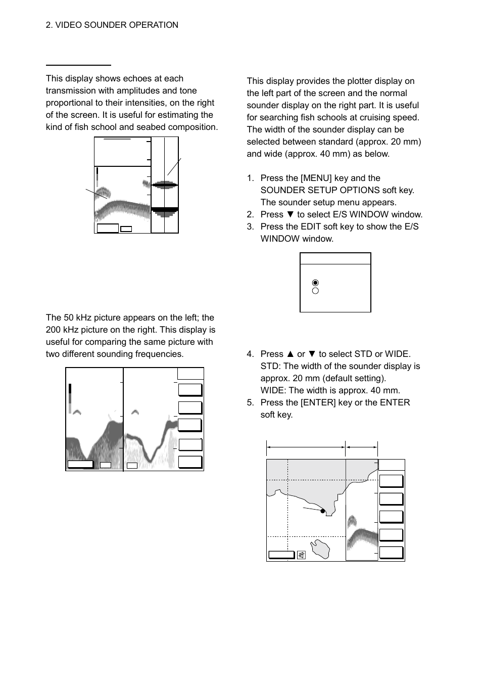 3 dual-frequency display, 4 plotter/sounder display | Furuno GP-1850WDF User Manual | Page 20 / 115