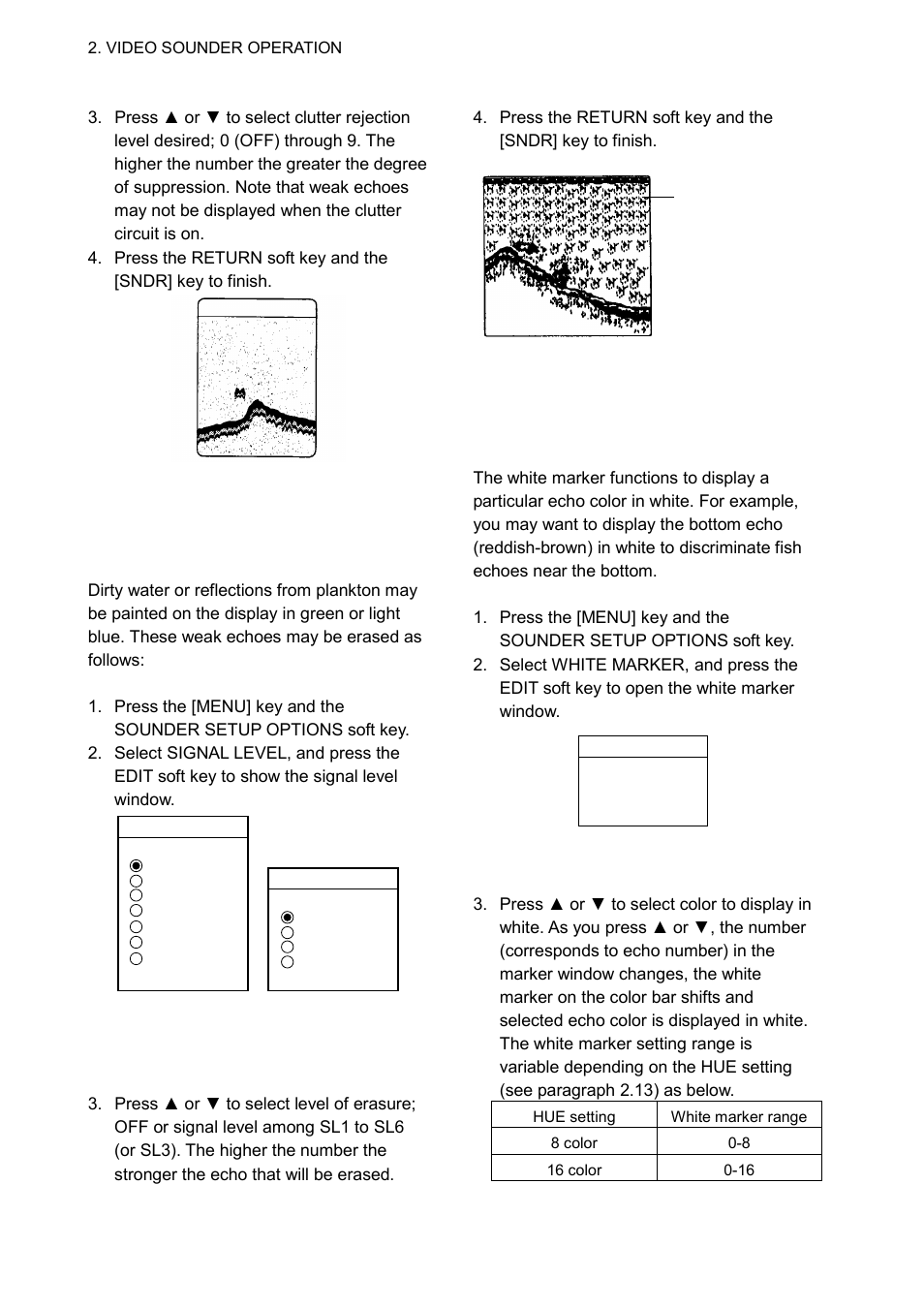 10 erasing weak echoes, 11 white marker | Furuno GP-1850WDF User Manual | Page 24 / 115