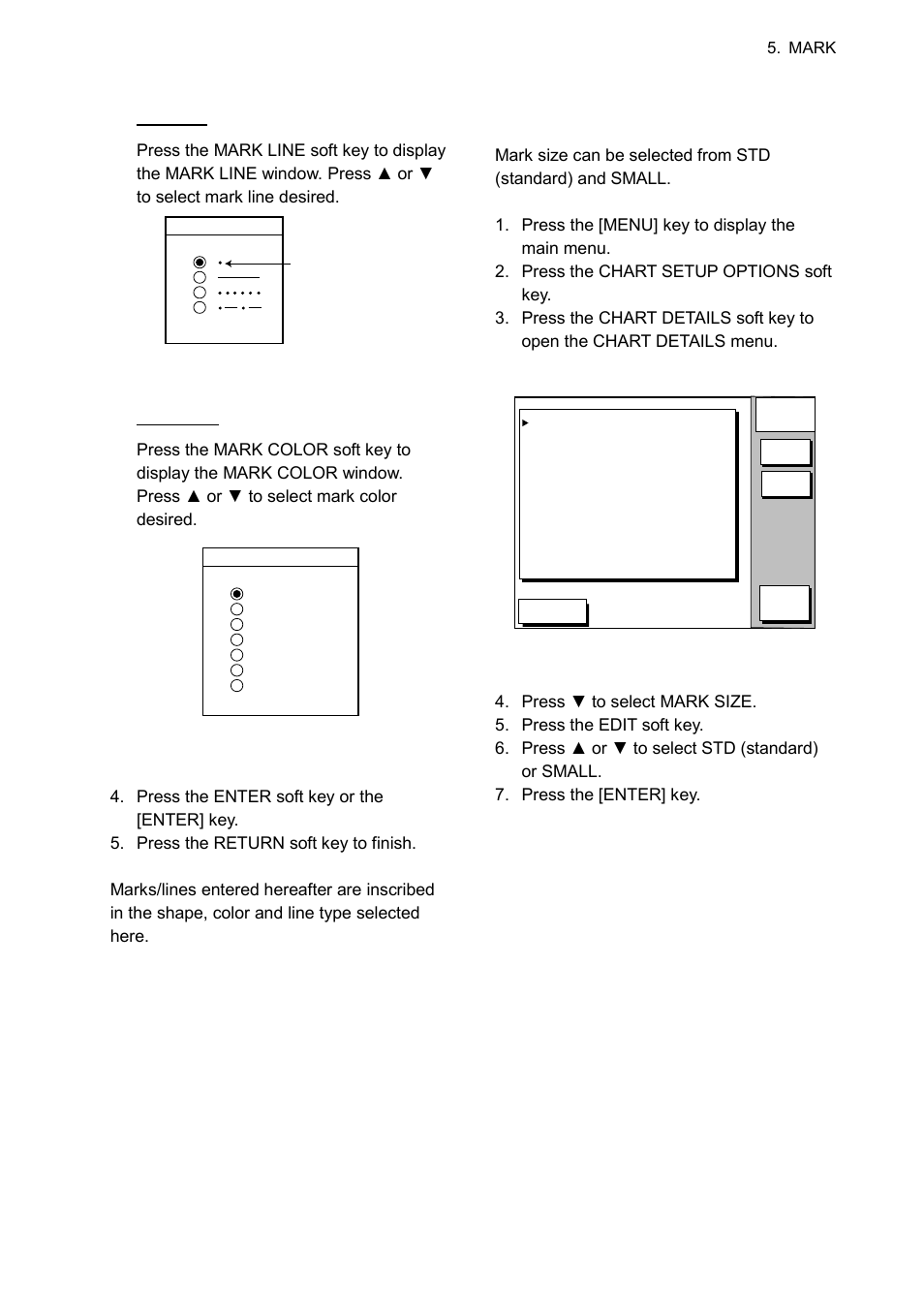 3 changing mark size | Furuno GP-1850WDF User Manual | Page 45 / 115