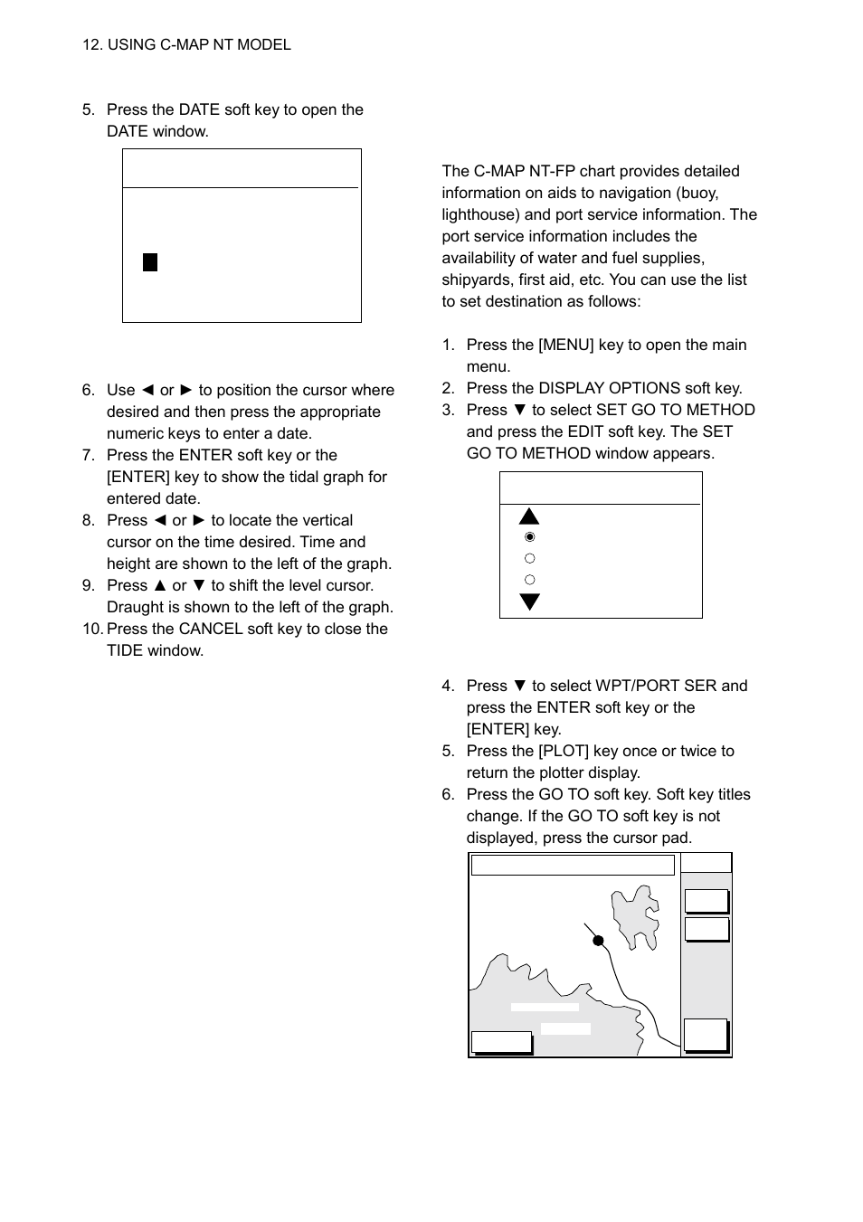 4 navigating to ports, port services | Furuno GP-1850WDF User Manual | Page 90 / 115