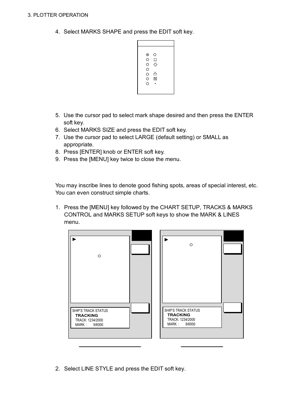 3 selecting line type | Furuno 1763C User Manual | Page 110 / 260