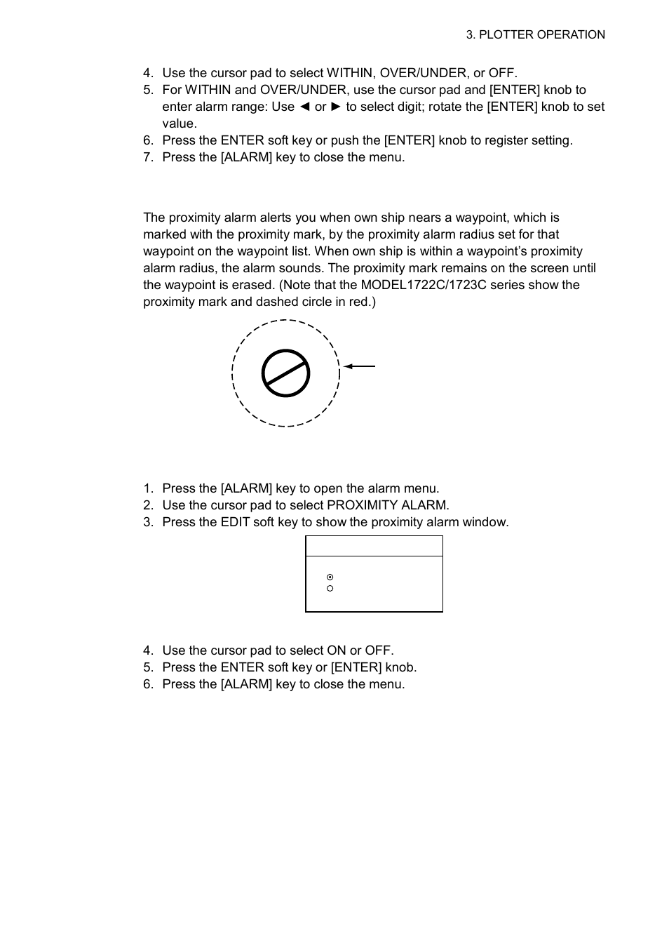 6 proximity alarm | Furuno 1763C User Manual | Page 141 / 260