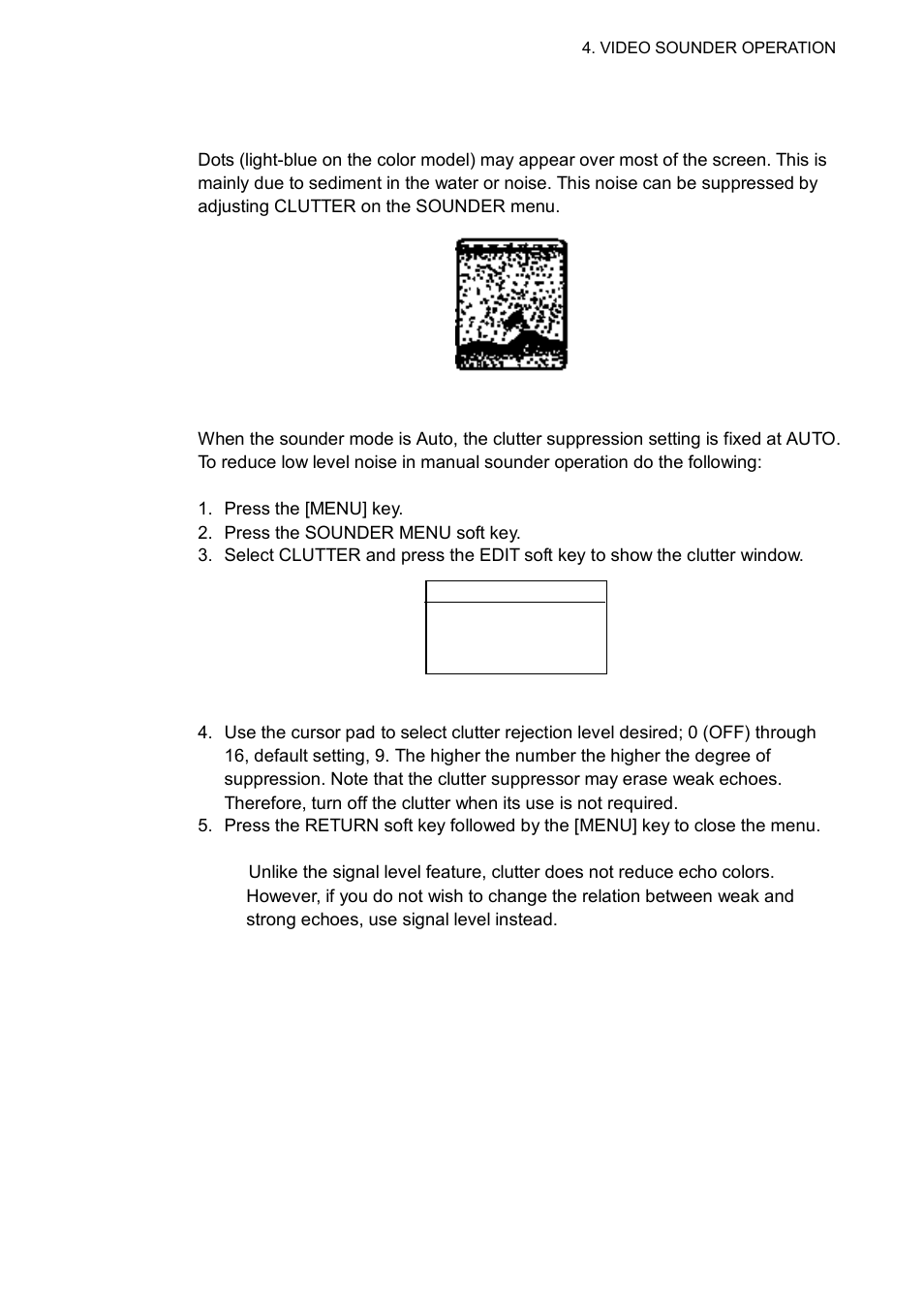 7 reducing low level noise | Furuno 1763C User Manual | Page 159 / 260