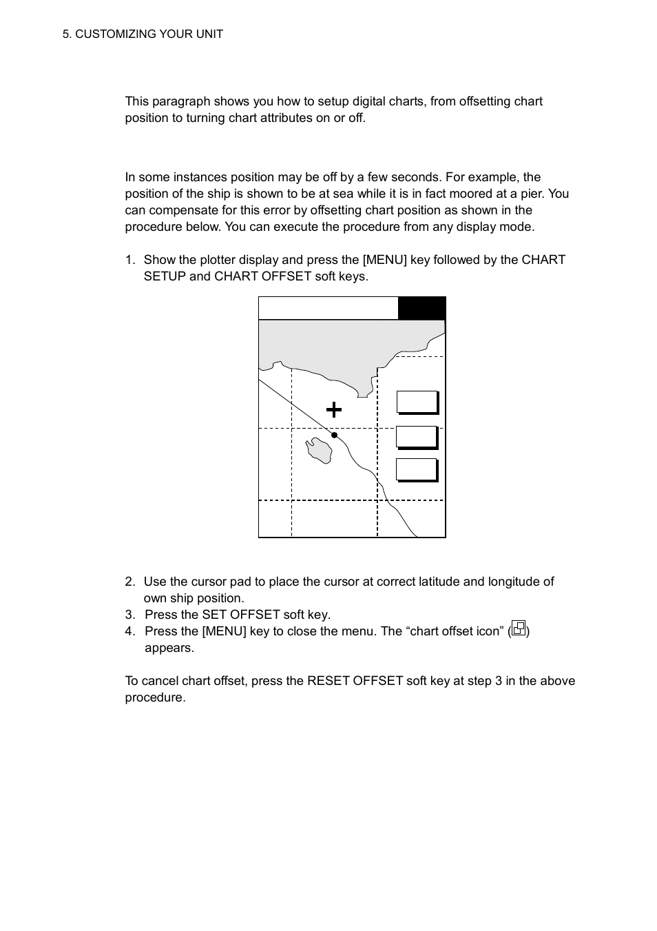 4 chart setup, 1 chart offset | Furuno 1763C User Manual | Page 184 / 260