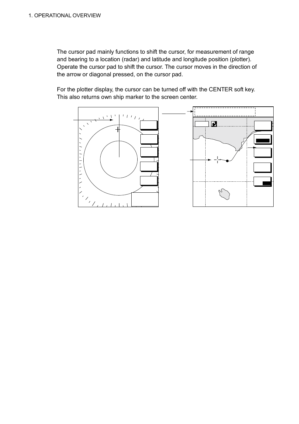 4 cursor pad, cursor, Cursor, cursor data | Furuno 1763C User Manual | Page 22 / 260